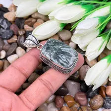Seraphinite Sterling Silver Pendant, Gift For Your Loved Ones – Vintage Style Jewelry
