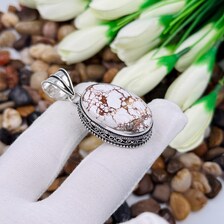 Wild Horse Jasper Sterling Silver Pendant, Gift For Your Loved Ones – Vintage Style Jewelry