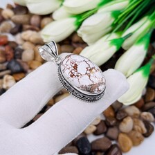 Wild Horse Jasper Sterling Silver Pendant, Gift For Your Loved Ones – Vintage Style Jewelry