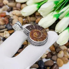 Ammonite Sterling Silver Pendant, Gift For Your Loved Ones – Vintage Style Jewelry
