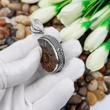 Ammonite Sterling Silver Pendant, Gift For Your Loved Ones – Vintage Style Jewelry