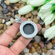 Black Tourmaline Druzy Sterling Silver Pendant – Vintage Style Jewelry
