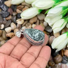 Seraphinite Sterling Silver Pendant, Gift For Your Loved Ones – Vintage Style Jewelry