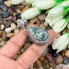 Seraphinite Sterling Silver Pendant, Gift For Your Loved Ones – Vintage Style Jewelry