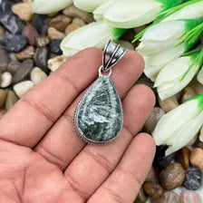 Seraphinite Sterling Silver Pendant, Gift For Your Loved Ones – Vintage Style Jewelry