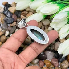 Multi Labradorite Sterling Silver Pendant, Gift For Your Loved Ones – Vintage Style Jewelry