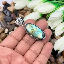 Multi Labradorite Sterling Silver Pendant, Gift For Your Loved Ones – Vintage Style Jewelry