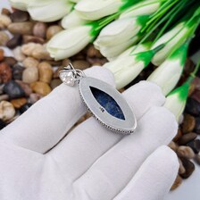 Lapis Lazuli Sterling Silver Pendant, Gift For Your Loved Ones – Vintage Style Jewelry