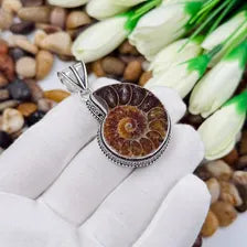 Ammonite Sterling Silver Pendant, Gift For Your Loved Ones – Vintage Style Jewelry