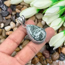 Seraphinite Sterling Silver Pendant, Gift For Your Loved Ones – Vintage Style Jewelry