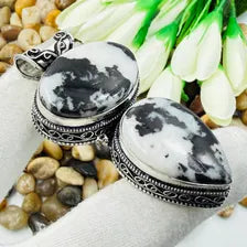 Handmade Buffalo Turquoise Sterling Silver Pendant, Vintage Style Jewelry.