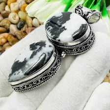Handmade Buffalo Turquoise Sterling Silver Pendant, Vintage Style Jewelry.