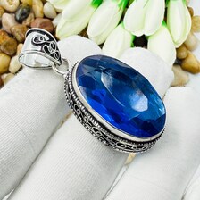 Faceted Tanzanite Sterling Silver Pendant, Gift For Your Loved Ones – Vintage Style Jewelry
