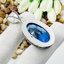 Faceted Tanzanite Sterling Silver Pendant, Gift For Your Loved Ones – Vintage Style Jewelry