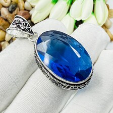 Faceted Tanzanite Sterling Silver Pendant, Gift For Your Loved Ones – Vintage Style Jewelry
