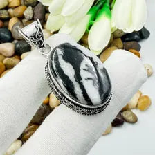 Handmade Buffalo Turquoise Sterling Silver Pendant, Vintage Style Jewelry.
