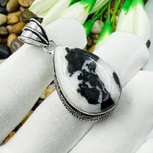 Handmade Buffalo Turquoise Sterling Silver Pendant, Vintage Style Jewelry.