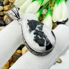 Handmade Buffalo Turquoise Sterling Silver Pendant, Vintage Style Jewelry.