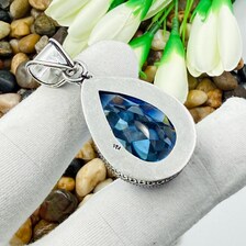 Faceted Tanzanite Sterling Silver Pendant, Gift For Your Loved Ones – Vintage Style Jewelry