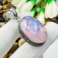 Faceted Pink Kunzite Sterling Silver Pendant, Gift For Your Loved Ones – Vintage Style Jewelry