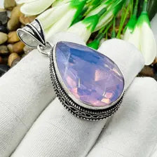 Faceted Pink Kunzite Sterling Silver Pendant, Gift For Your Loved Ones – Vintage Style Jewelry