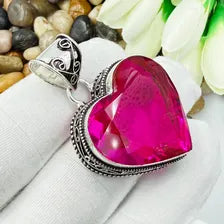 Faceted Pink Tourmaline Sterling Silver Pendant, Gift For Your Loved Ones – Vintage Style Jewelry
