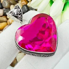 Faceted Pink Tourmaline Sterling Silver Pendant, Gift For Your Loved Ones – Vintage Style Jewelry