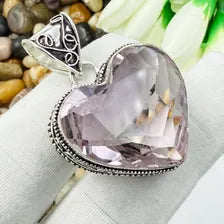 Faceted Rose Quartz Sterling Silver Pendant, Gift For Your Loved Ones – Vintage Style Jewelry