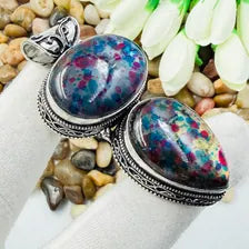 Handmade Multi Fire Labradorite Sterling Silver Pendant, Vintage Style Jewelry