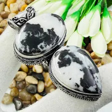 Handmade Buffalo Turquoise Sterling Silver Pendant, Vintage Style Jewelry.