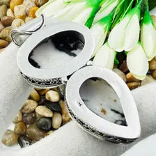 Handmade Buffalo Turquoise Sterling Silver Pendant, Vintage Style Jewelry.