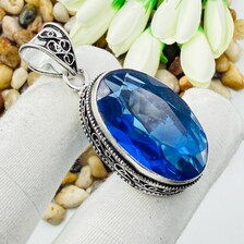 Faceted Tanzanite Sterling Silver Pendant, Gift For Your Loved Ones – Vintage Style Jewelry