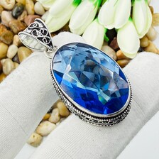Faceted Tanzanite Sterling Silver Pendant, Gift For Your Loved Ones – Vintage Style Jewelry
