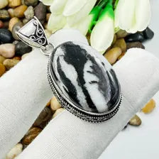 Handmade Buffalo Turquoise Sterling Silver Pendant, Vintage Style Jewelry.