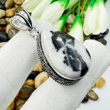Handmade Buffalo Turquoise Sterling Silver Pendant, Vintage Style Jewelry.