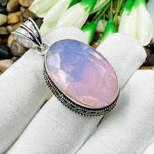 Faceted Pink Kunzite Sterling Silver Pendant, Gift For Your Loved Ones – Vintage Style Jewelry