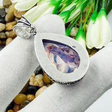 Faceted Pink Kunzite Sterling Silver Pendant, Gift For Your Loved Ones – Vintage Style Jewelry