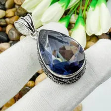 Handmade Faceted African Amethyst Sterling Silver Pendant, Vintage Style Jewelry.