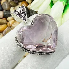 Faceted Rose Quartz Sterling Silver Pendant, Gift For Your Loved Ones – Vintage Style Jewelry