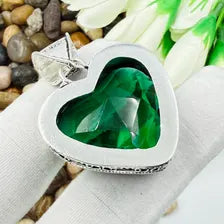 Faceted Chrome Diopside Sterling Silver Pendant, Gift For Your Loved Ones – Vintage Style Jewelry