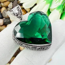 Faceted Chrome Diopside Sterling Silver Pendant, Gift For Your Loved Ones – Vintage Style Jewelry