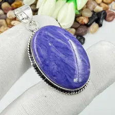 Charoite Sterling 925 Silver Pendant, Gift For Your Loved Ones.