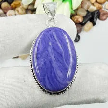 Charoite Sterling 925 Silver Pendant, Gift For Your Loved Ones.