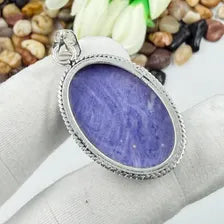 Charoite Sterling 925 Silver Pendant, Gift For Your Loved Ones.