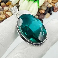 Handmade Indicolite Sterling 925 Silver Pendant, Gift For Your Loved Ones.