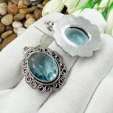 Handmade Faceted Swiss Blue Topaz Earrings Sterling 925 Silver Gemstone Jewelry