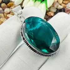 Handmade Indicolite Sterling 925 Silver Pendant, Gift For Your Loved Ones.