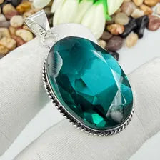 Handmade Indicolite Sterling 925 Silver Pendant, Gift For Your Loved Ones.