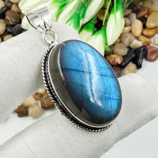 Handmade Blue Labradorite Sterling 925 Silver Pendant, Gift For Your Loved Ones.