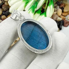 Handmade Blue Labradorite Sterling 925 Silver Pendant, Gift For Your Loved Ones.